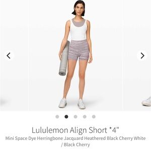 lululemon athletica Align Short 6”- Heathered Black Cherry